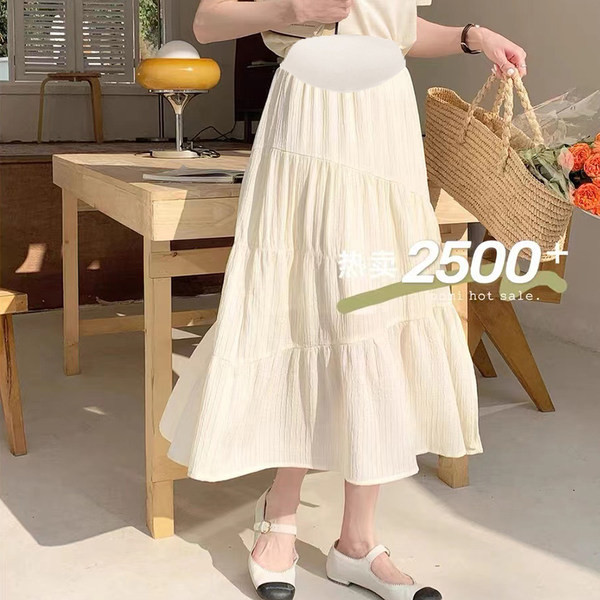 Лятна пола за бременни с висока талия