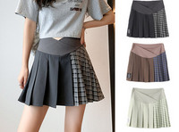 Μοντέρνα ψηλόμεση πλισέ φούστα εγκυμοσύνης