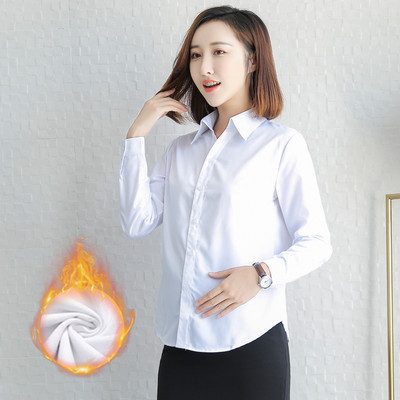 Γυναικείο πουκάμισο εγκυμοσύνης σε κλασικό σχέδιο - κοντό ή μακρυμάνικο