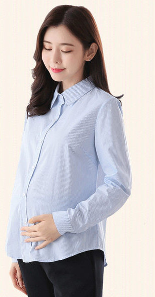 Γυναικείο πουκάμισο εγκυμοσύνης με κλασικό γιακά