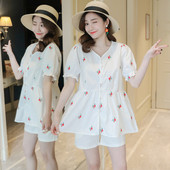 Ежедневна дамска риза с шпиц деколте за бременни