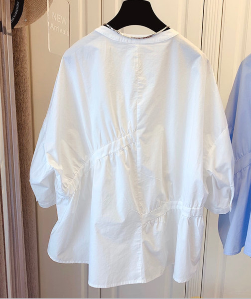 Широка лятна риза с 3/4 ръкав за бременни