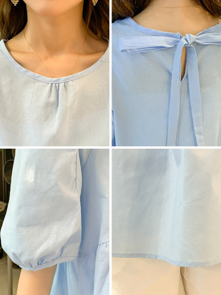 Μοντέρνα γυναικεία μπλούζα εγκυμοσύνης με 3/4 μανίκια