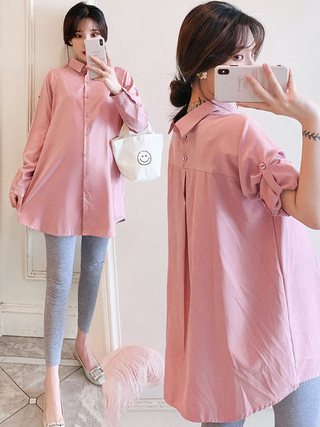 Широка пролетна  риза за бременни