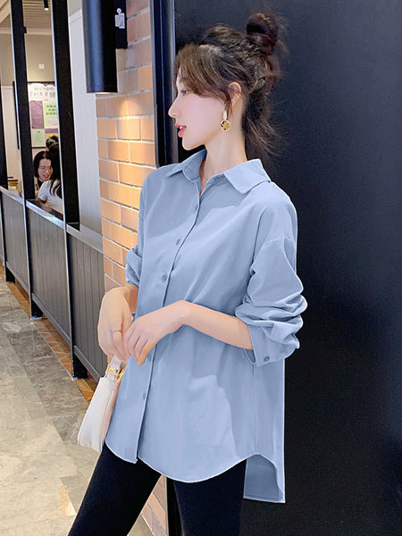 Широка пролетна риза за бременни