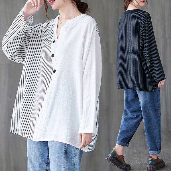 Γυναικείο πουκάμισο για εγκύους Casual με V λαιμόκοψη