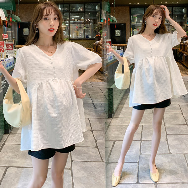 Καλοκαιρινό χιτώνα με κουμπί για εγκύους