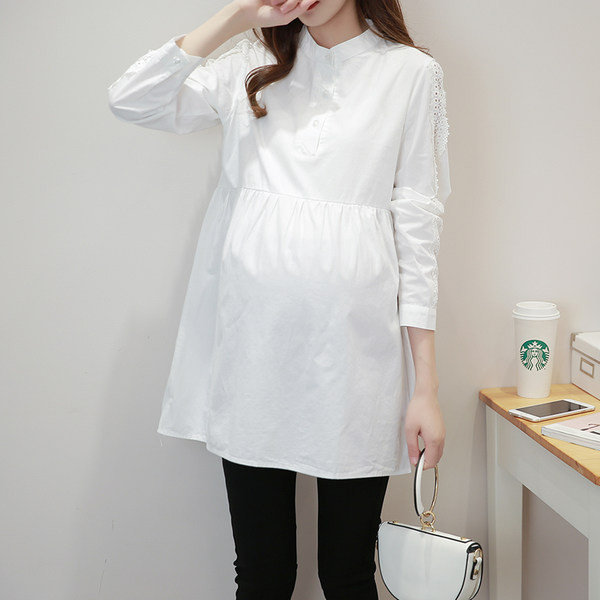 Μοντέρνο μακρυμάνικο πουκάμισο για εγκύους