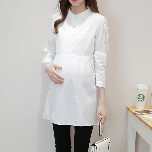 Μοντέρνο μακρυμάνικο πουκάμισο για εγκύους