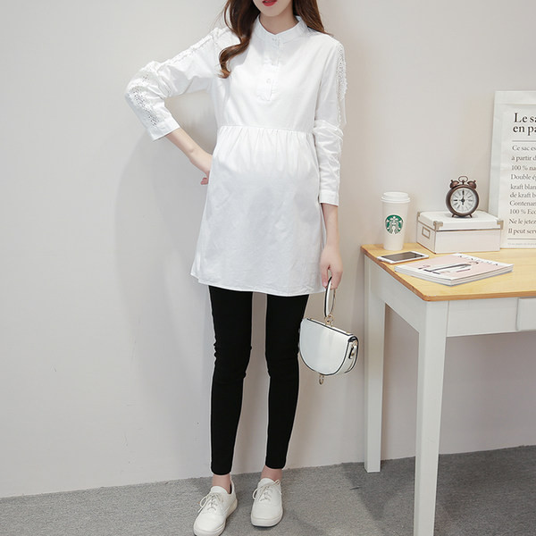 Μοντέρνο μακρυμάνικο πουκάμισο για εγκύους