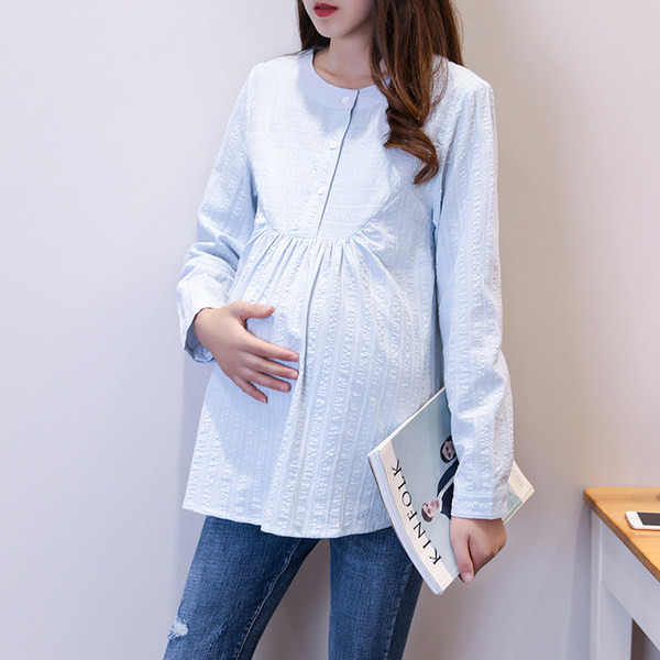 Μακρυμάνικο casual πουκάμισο εγκυμοσύνης