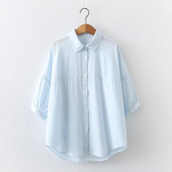 Ежедневна дамска риза с класическа яка за бременни