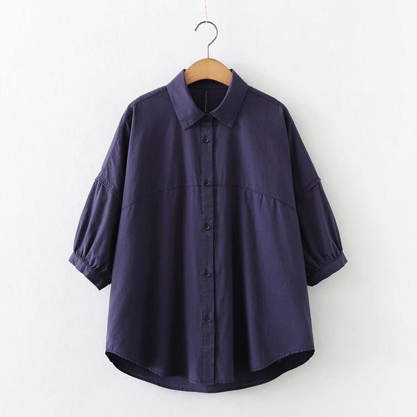 Ежедневна дамска риза с класическа яка за бременни