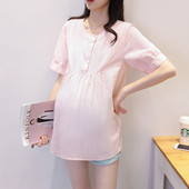 Лятна риза с къс ръкав за бременни