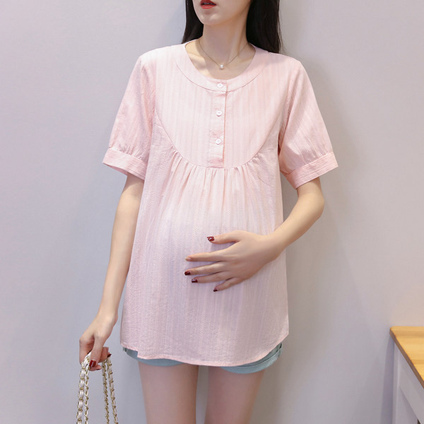 Лятна риза с къс ръкав за бременни