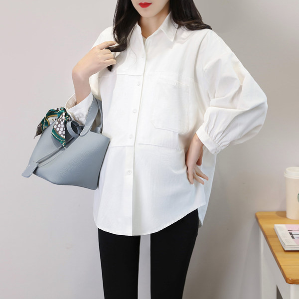 Пролетно-есенна риза подходяща за бременни