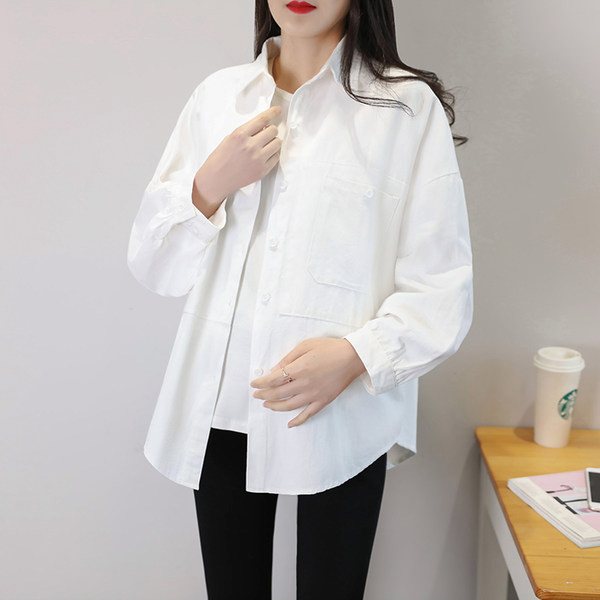 Пролетно-есенна риза подходяща за бременни