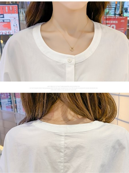 Ежедневна дамска риза с овално деколте за бременни