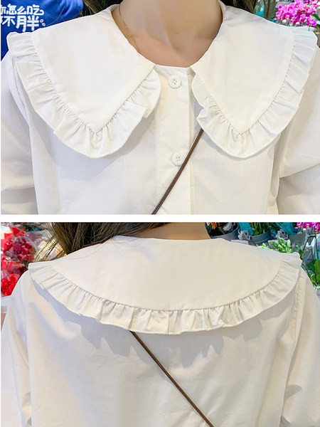 Разкроена риза за бременни с копчета