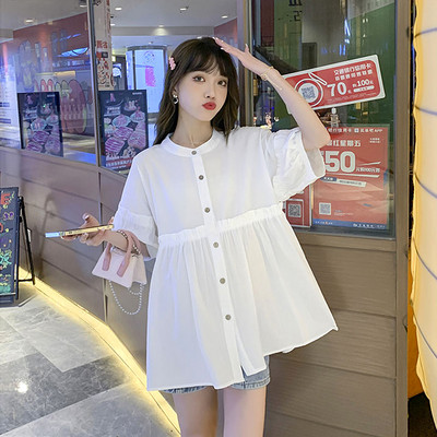 Βαμβακερό πουκάμισο με κουμπιά για εγκύους