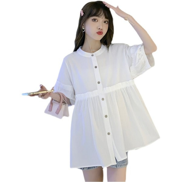 Βαμβακερό πουκάμισο με κουμπιά για εγκύους