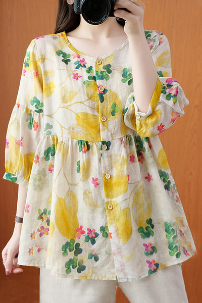 Γυναικείο πουκάμισο εγκυμοσύνης με 3/4 μανίκια