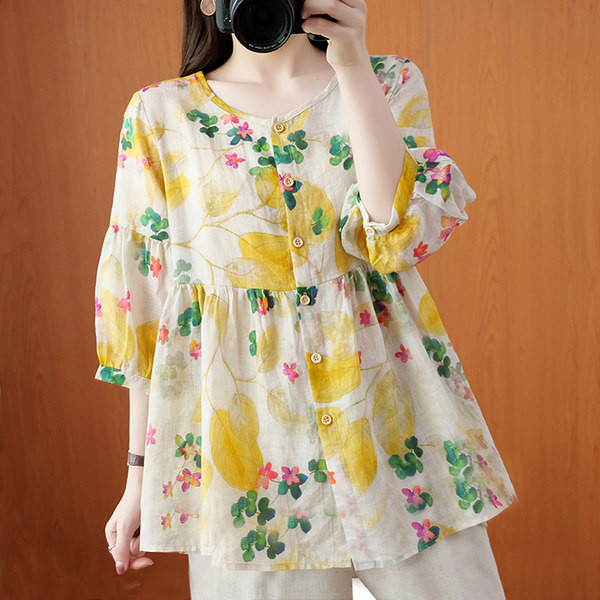 Γυναικείο πουκάμισο εγκυμοσύνης με 3/4 μανίκια