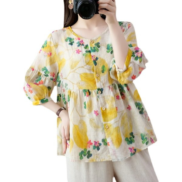 Γυναικείο πουκάμισο εγκυμοσύνης με 3/4 μανίκια