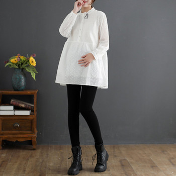 Γυναικείο casual πουκάμισο εγκυμοσύνης με χαμηλό γιακά