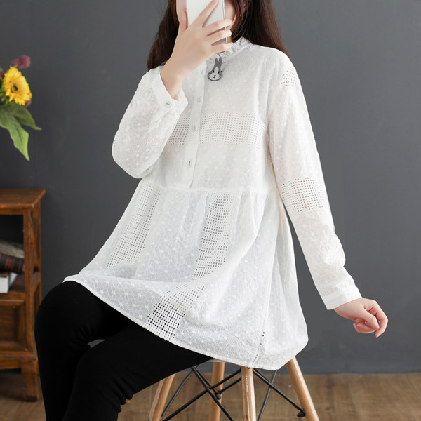 Ženska ležerna majica za trudnice s niskim ovratnikom