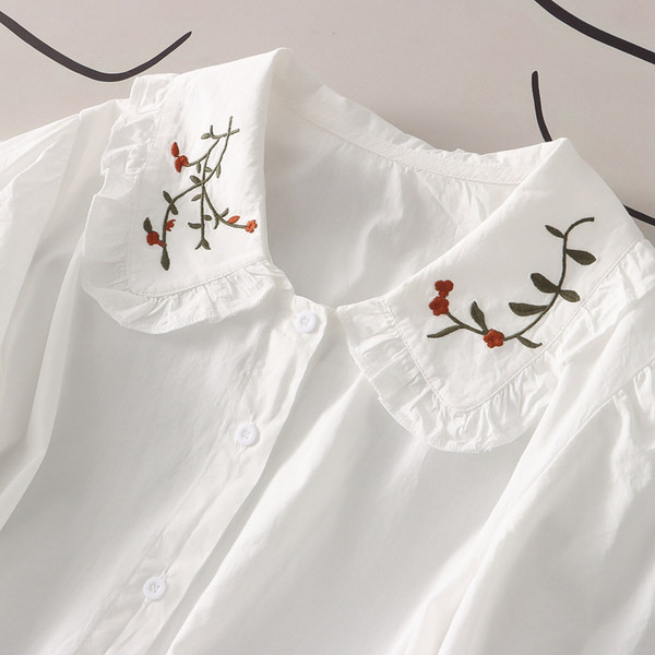 Μοντέρνο γυναικείο πουκάμισο εγκυμοσύνης με κέντημα