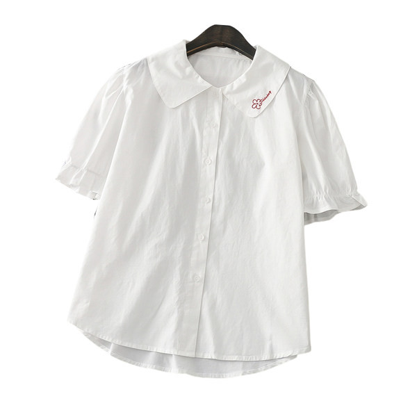 Široka pamučna trudnička košulja s gumbima