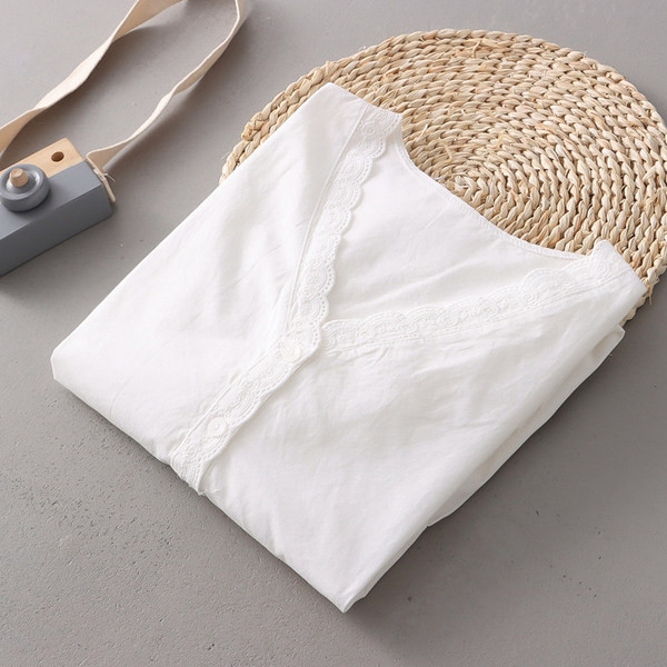 Νέο μοντέλο γυναικείο πουκάμισο με μυτερή λαιμόκοψη και κουμπιά για εγκύους