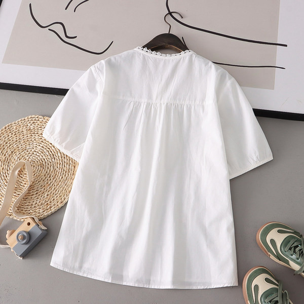 Καλοκαιρινό πουκάμισο εγκυμοσύνης με κέντημα