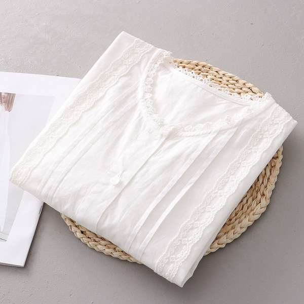 Καλοκαιρινό πουκάμισο εγκυμοσύνης με κέντημα