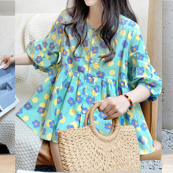 Νέο μοντέλο γυναικείο πουκάμισο με floral σχέδιο για εγκύους