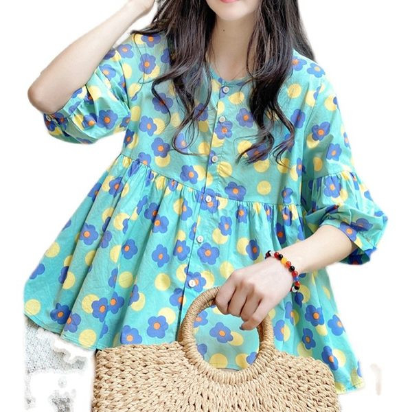 Νέο μοντέλο γυναικείο πουκάμισο με floral σχέδιο για εγκύους