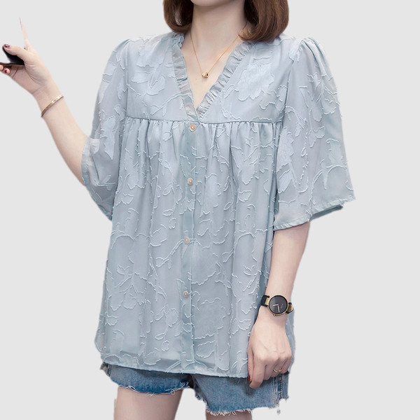 Δαντελένιο πουκάμισο εγκυμοσύνης με κουμπιά και φούτερ