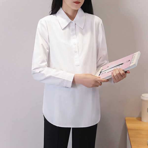 Κλασικό σχέδιο πουκάμισο με κλασικό γιακά για εγκύους