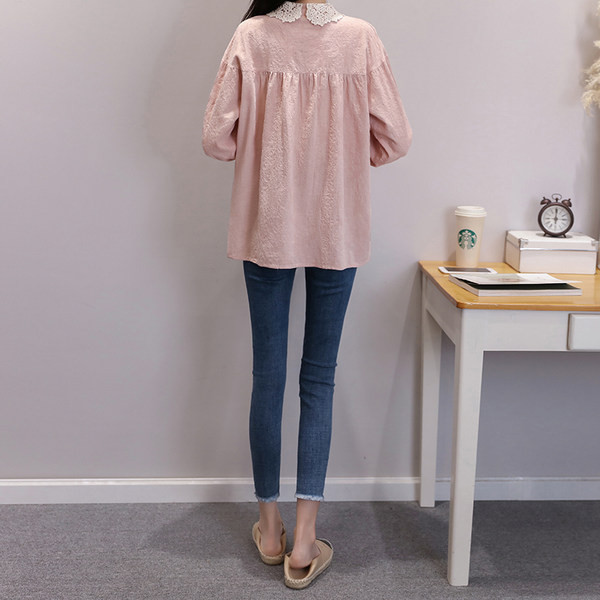 Ανοιξιάτικο μακρυμάνικο πουκάμισο εγκυμοσύνης