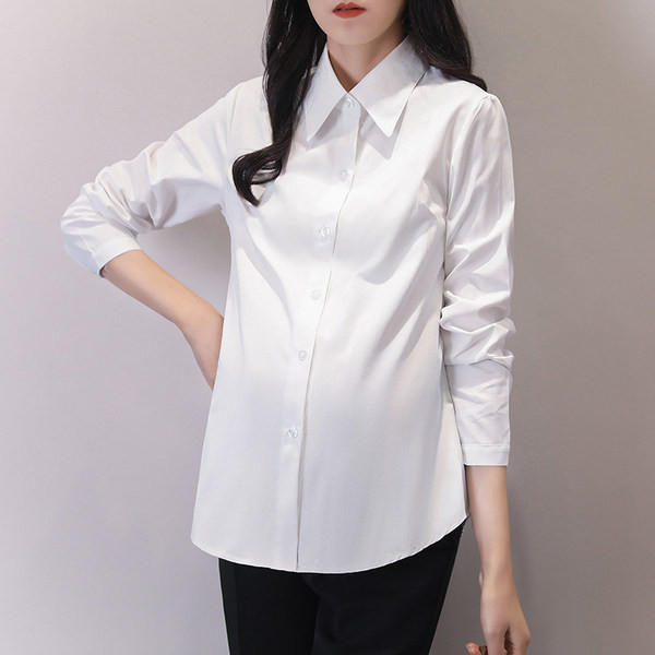 Γυναικείο καθαρό μοντέλο μακρυμάνικο πουκάμισο εγκυμοσύνης