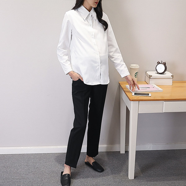 Γυναικείο καθαρό μοντέλο μακρυμάνικο πουκάμισο εγκυμοσύνης