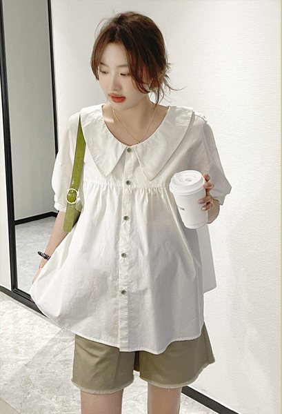 Novi model ženske majice za trudnice s okruglim izrezom