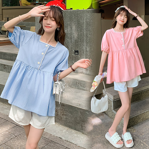 Γυναικείο casual πουκάμισο με τετράγωνη λαιμόκοψη