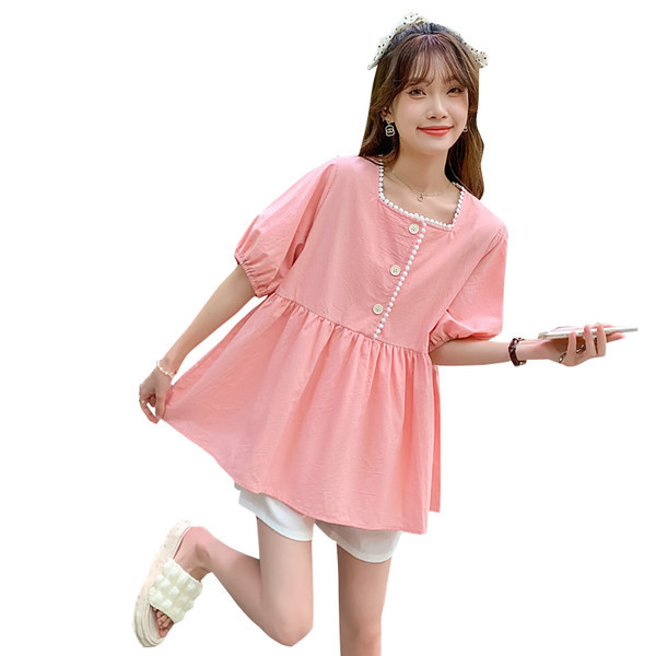 Γυναικείο casual πουκάμισο με τετράγωνη λαιμόκοψη