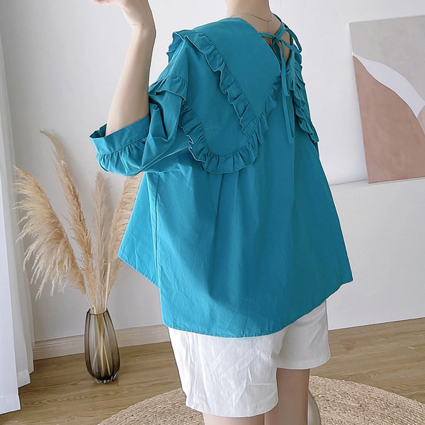 Γυναικεία φαρδιά μπλούζα εγκυμοσύνης με 3/4 μανίκια