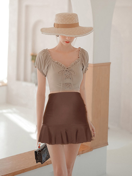 Μοντέρνα φούστα εγκυμοσύνης  ψηλόμεση με μοτίβο