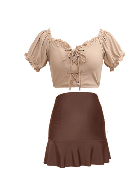 Μοντέρνα φούστα εγκυμοσύνης  ψηλόμεση με μοτίβο