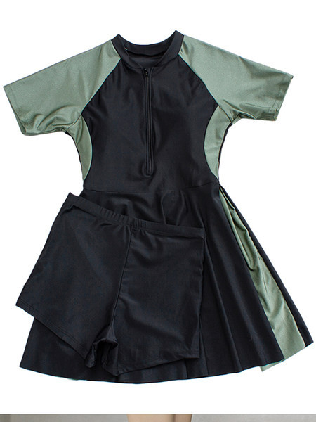 Ολόσωμο μαγιό με κοντά μανίκια κατάλληλο για εγκύους