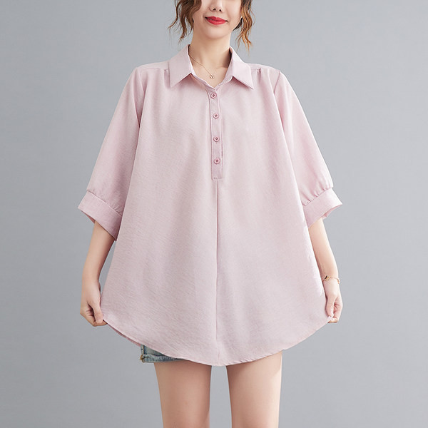 Laisvi marškiniai su 3/4 rankovėmis, tinkami nėščiosioms